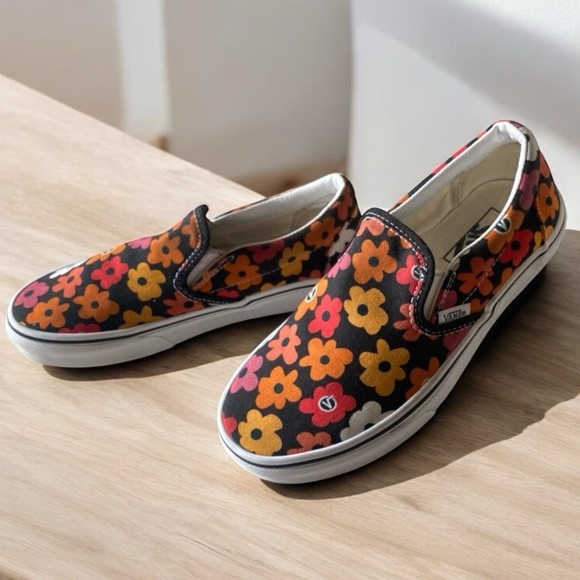 Vans Flower Power Project X Thick Canvas Slip-On Shoes Women’s Size 7 - Picture 10 of 12